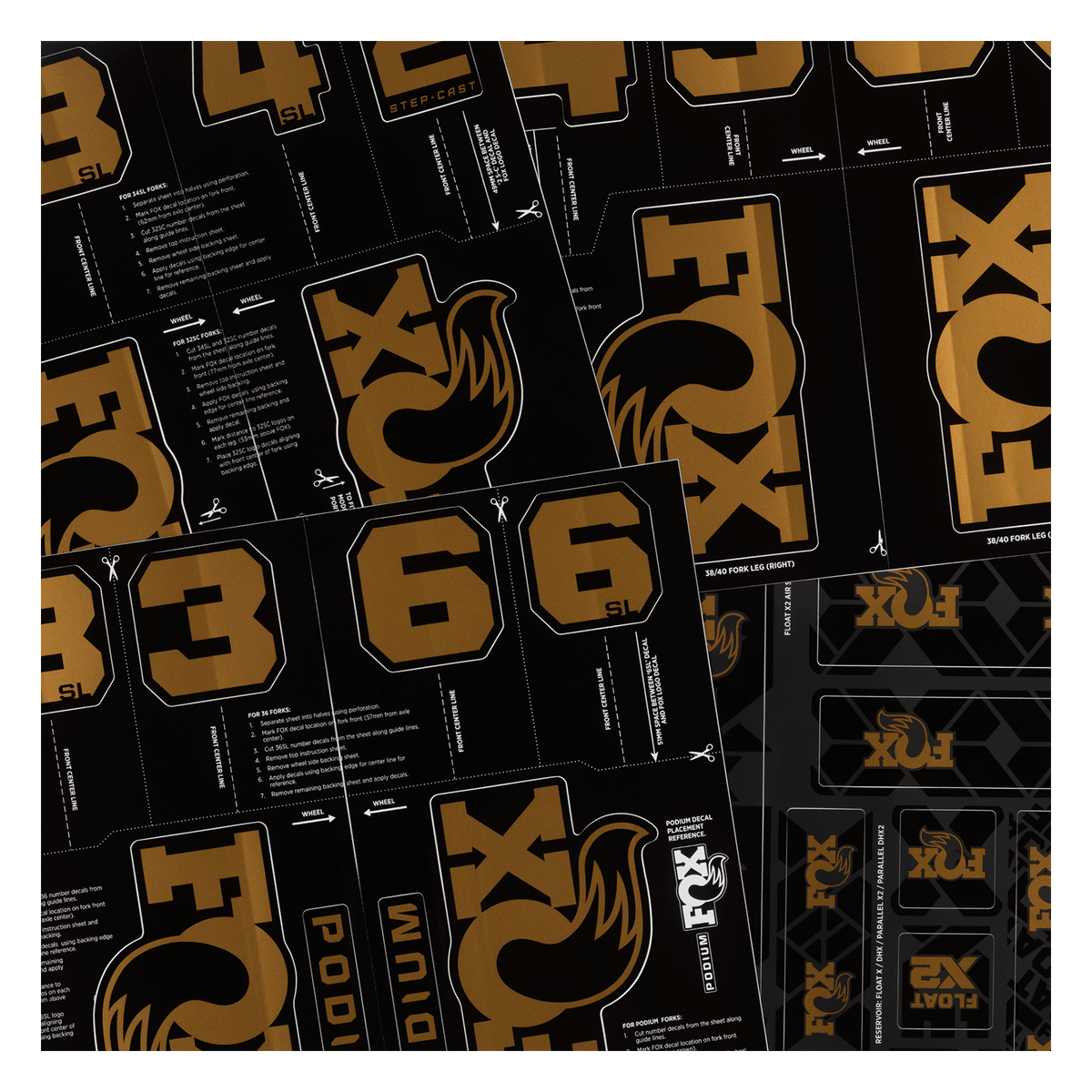 FOX Fork and Shock Decal Kit | FOX Suspension Stickers in Ten Colors