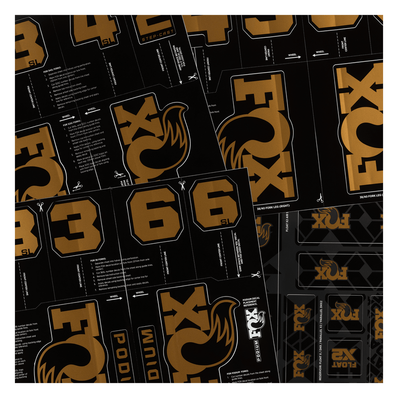 FOX Fork and Shock Decal Kit | FOX Suspension Stickers in Ten Colors
