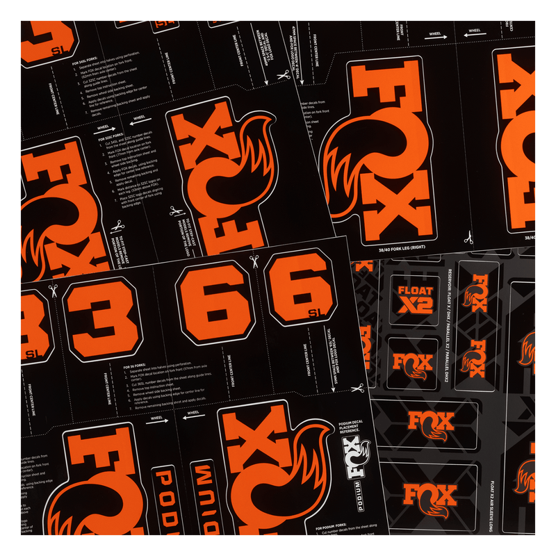 FOX Fork and Shock Decal Kit | FOX Suspension Stickers in Ten Colors